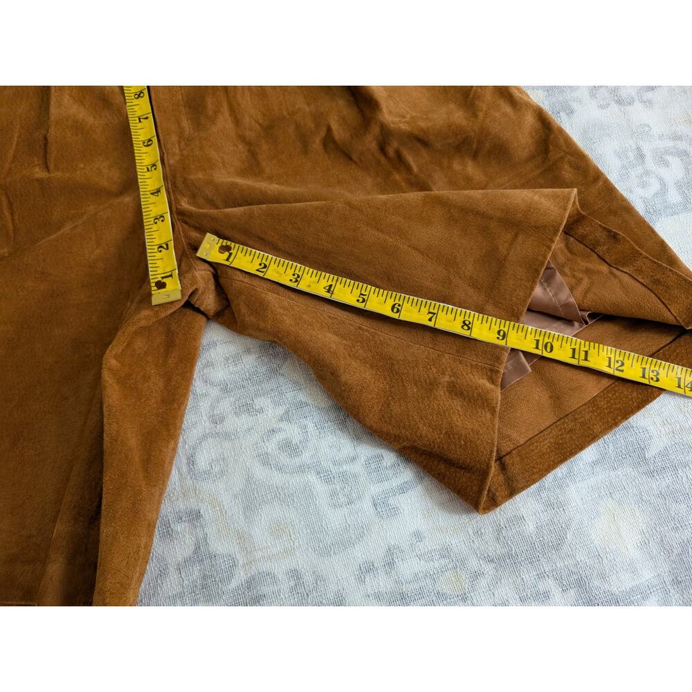 Bushwacker USA Vintage Suede Nubuck Leather High Waisted Shorts - Picture 13 of 13